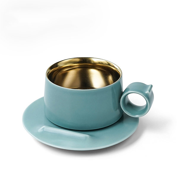 Design Atelier Oï for Nespresso Small Glass Coffee Cup and Brushed Metal  Saucer