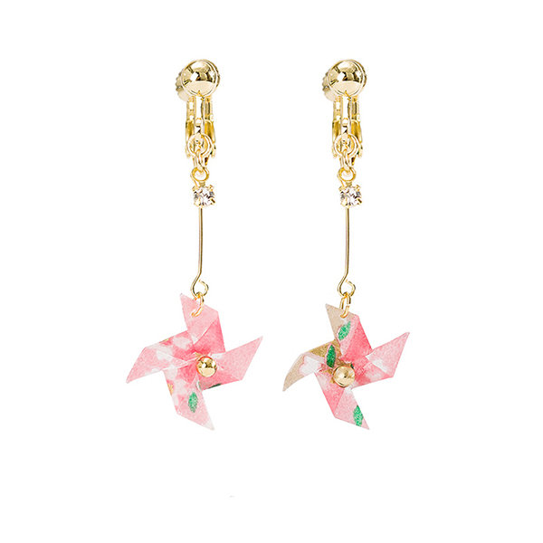 Origami Pinwheel Drop Earrings - ApolloBox