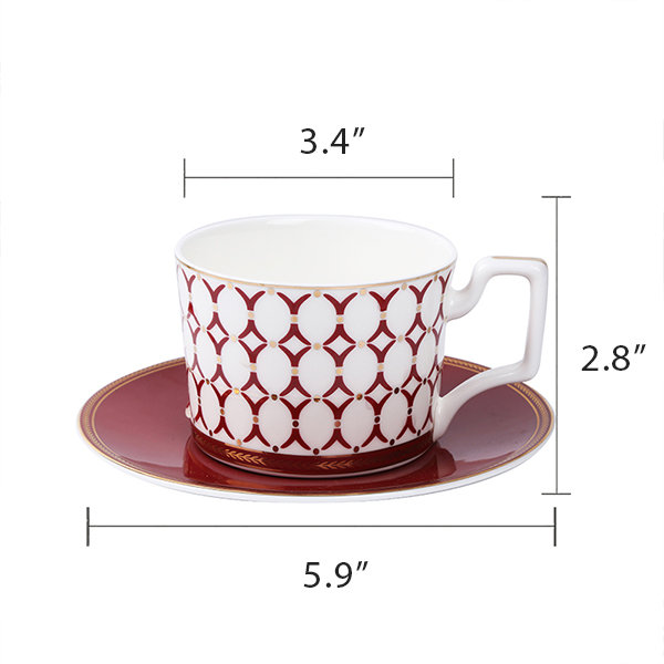 Bone China Coffee Mug Set - ApolloBox