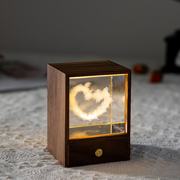 Wooden Square Night Light - ApolloBox