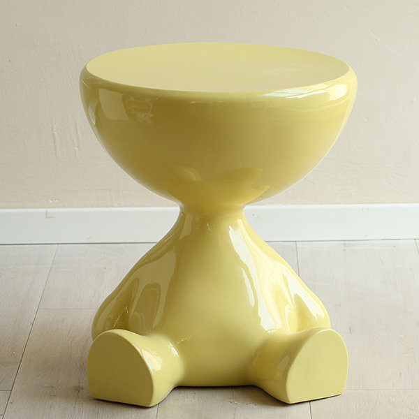 Adorable Sitting Man Resin Table - Yellow - Orange - ApolloBox