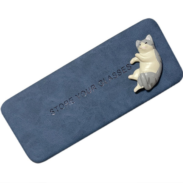 Animal Cool Gray Cat Photograph Glasses Case Eyeglasses Hard Shell Storage  Spectacle Box at  Men's Clothing store
