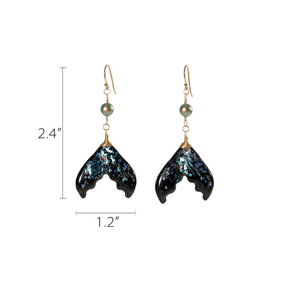 Shimmering Mermaid Tail Earrings Apollobox 3417