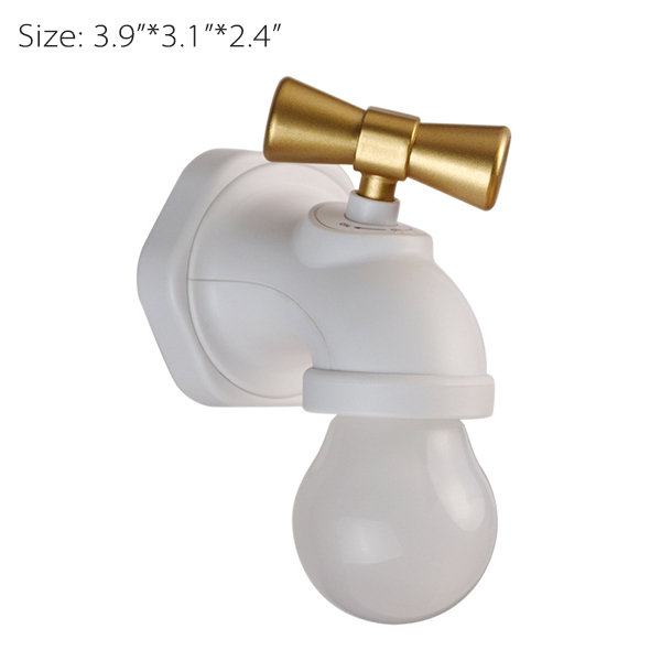 Modern Creative Faucet ABS PC USB LED Night Light Wall Sconce Lamp