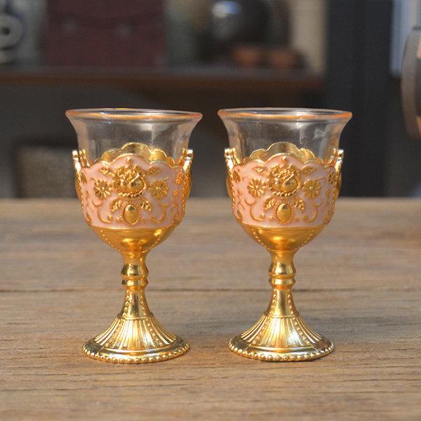 Pretty Ceramic Wine Goblets - ApolloBox