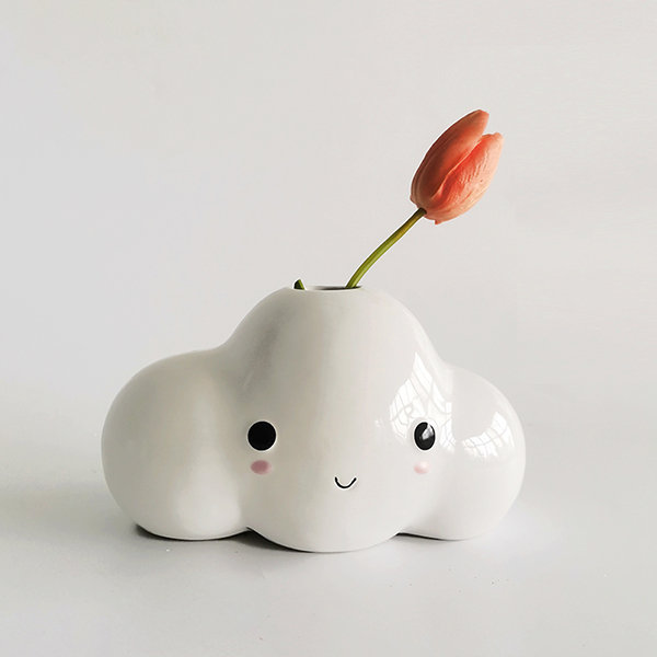 Cute Cloud Ceramic Vase - ApolloBox