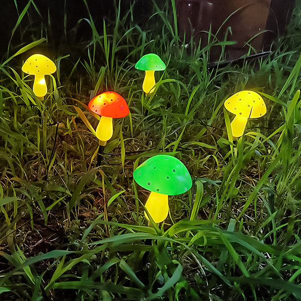 Solar Powered Mushroom Garden Lights - 3 Pcs - ApolloBox