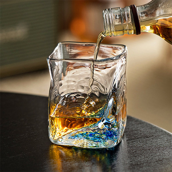 Stylish Glass Cup - Textured Design - 8 Styles Available from Apollo Box