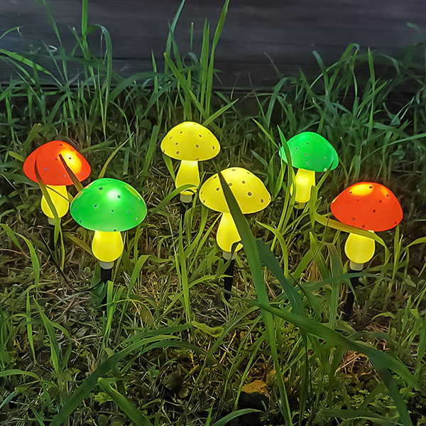 Solar Powered Mushroom Garden Lights - 3 Pcs - ApolloBox