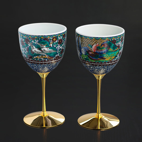 Pretty Ceramic Wine Goblets from Apollo Box