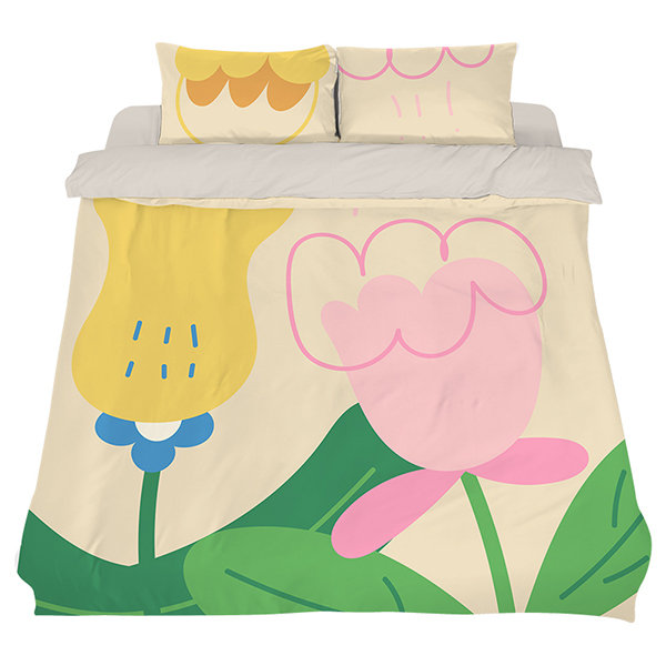 Floral Four Piece Bedding Set - ApolloBox