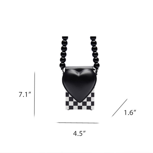 Stylish Black Heart Bag from Apollo Box