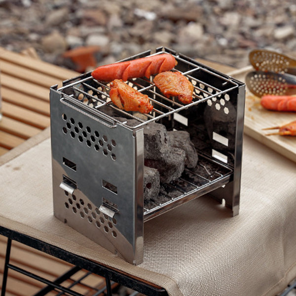 Portable Grill - Stainless Steel - Beige - Green - 2 Sizes - ApolloBox