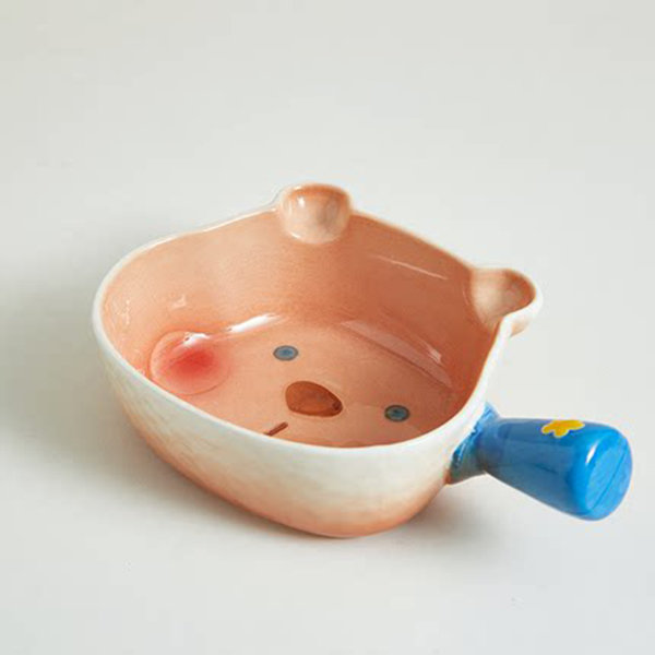Cartoon Animal Ceramic Bowl with Glass Lid - Perfect for Kids - Kyoot  Kitchen
