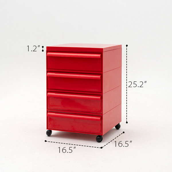 Acrylic Storage Cabinet - On Wheels - 5 Colors - ApolloBox