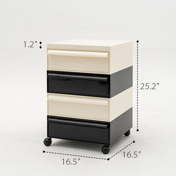 Acrylic Storage Cabinet - On Wheels - 5 Colors - ApolloBox