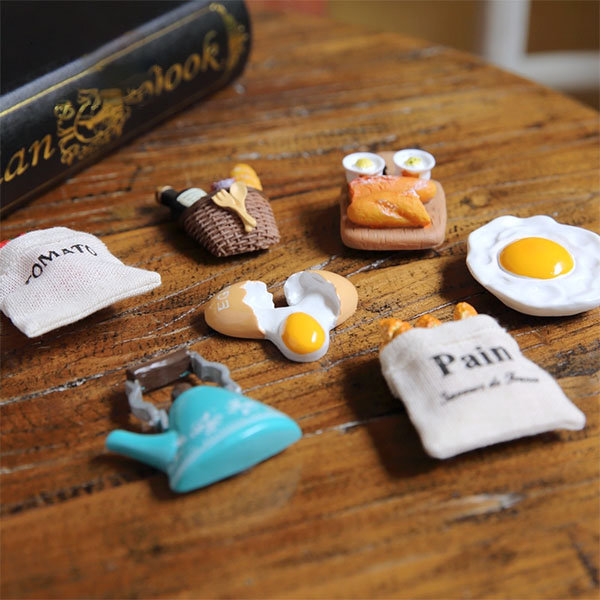 1pc Realistic Afternoon Tea Resin Series Refrigerator Magnet For