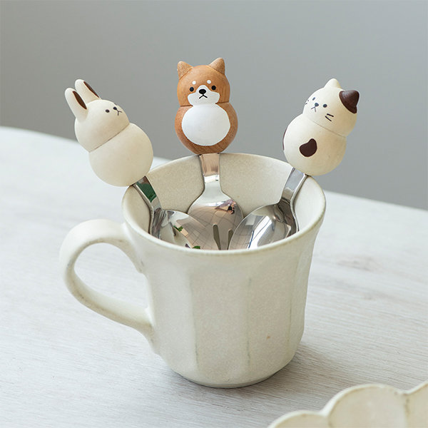 1pc Creative Ceramic Tableware Cartoon Spoon Household Cute Animal