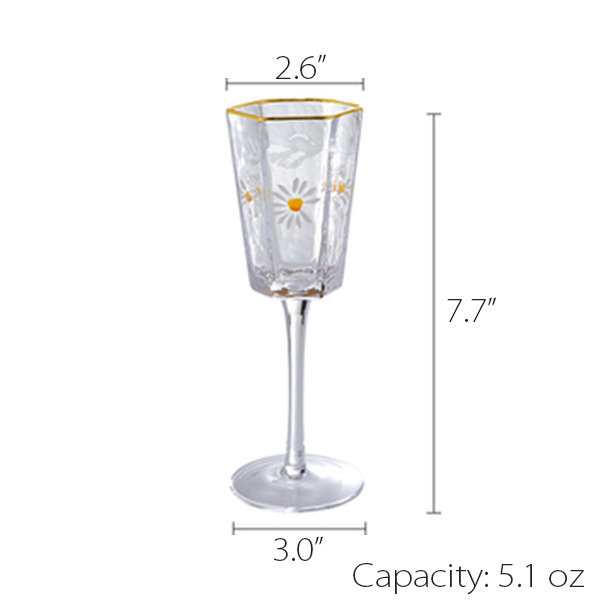 Pretty Daisy Glass Cup from Apollo Box