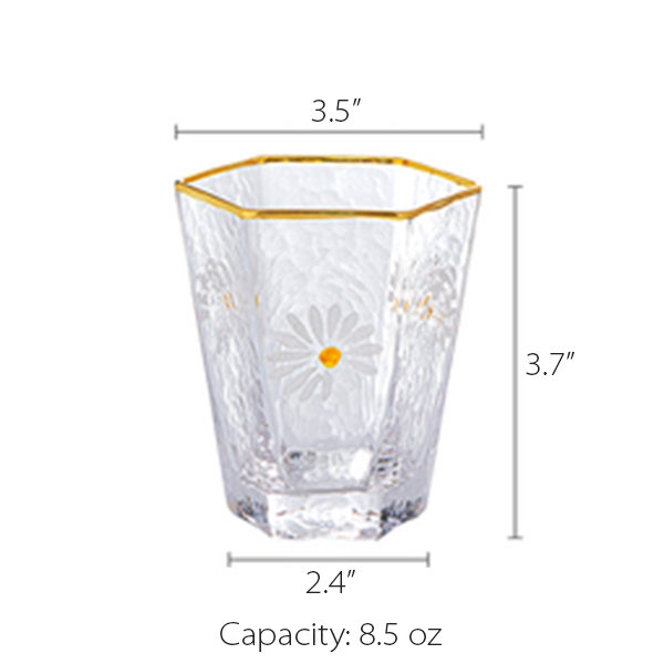Pretty Daisy Glass Cup from Apollo Box