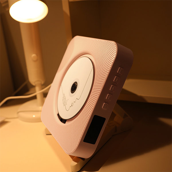 Nostalgic Music CD Player - Bluetooth - USB - White - Pink - 4
