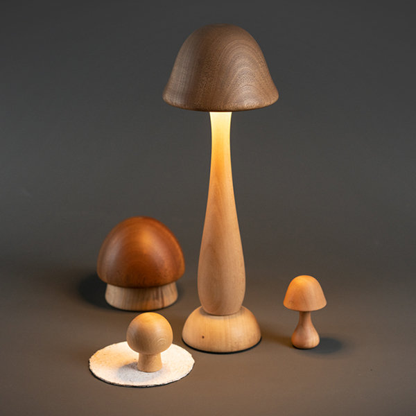 Wooden Mushroom Table Lamp – Aevial Home Collection