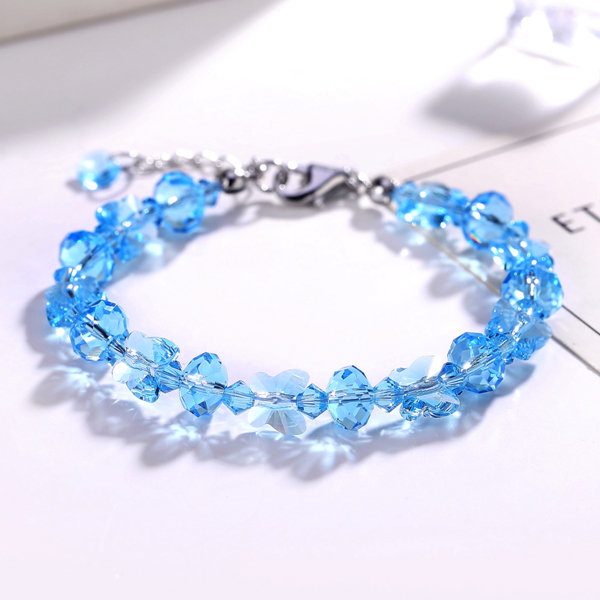 Pretty Crystal Butterfly Bracelet - ApolloBox