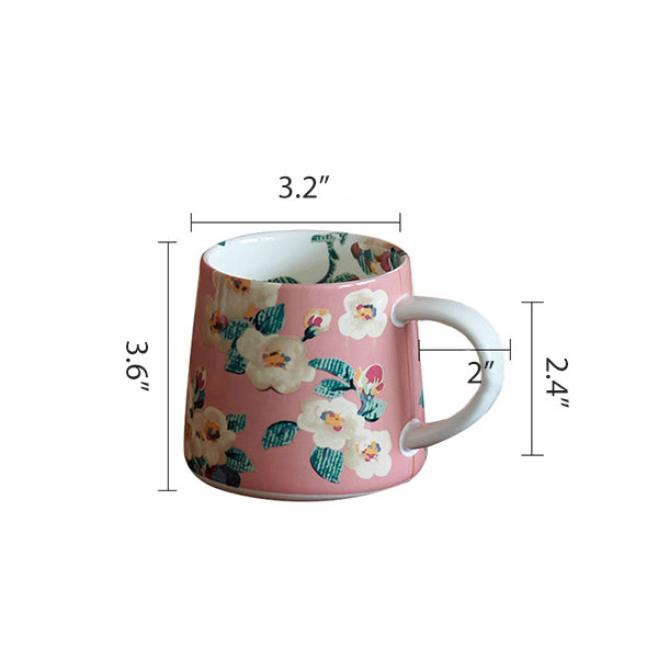 Beautiful Floral Ceramic Mug ApolloBox