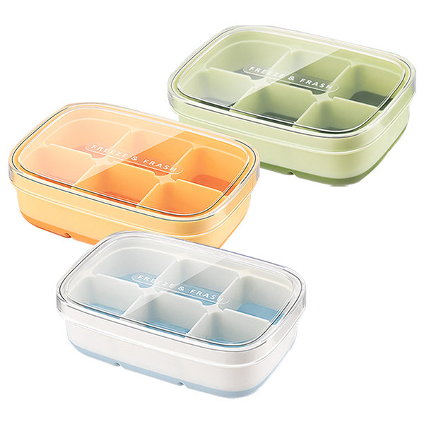 Ice Cube Tray With Lid And Bin, 44 Silicone Ice Tray