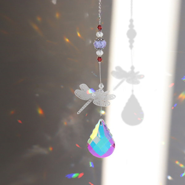 Dragonfly Crystal Hanging Ornament - ApolloBox