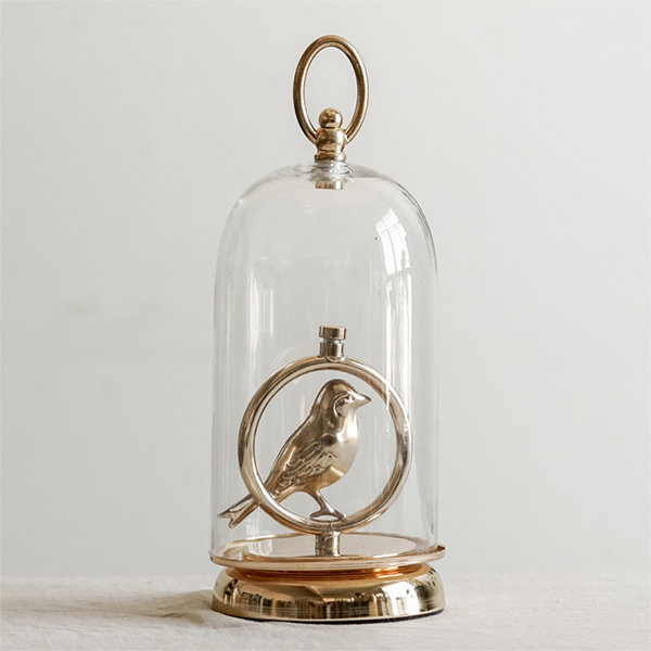 Gold Bird In Glass Cage Ornament from Apollo Box