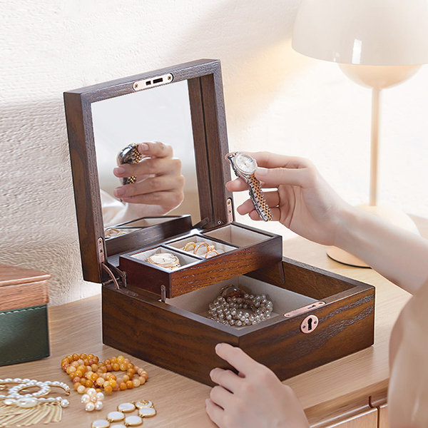 Multi-Layer Jewelry Storage Drawer Box - Wood - Vintage and Elegant Design  from Apollo Box