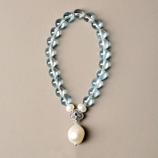 Topaz And Pearl Bracelet