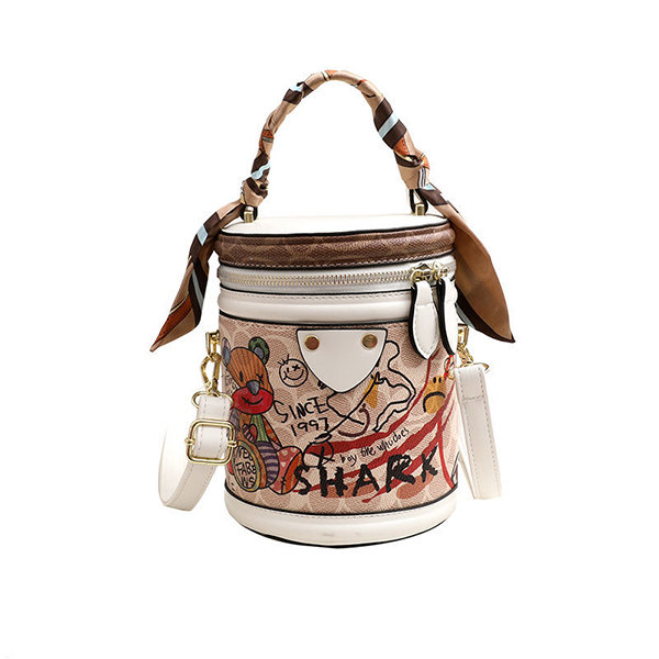 Postmodern Hand-Painted Bucket Bag – Dovetail