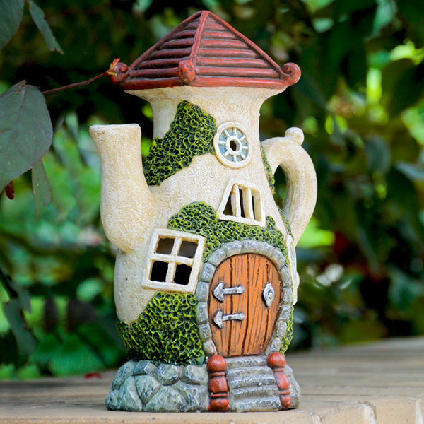 Northlight 7 in. Solar Lighted Flower Tea Pot Outdoor Garden Statue  34739282 - The Home Depot