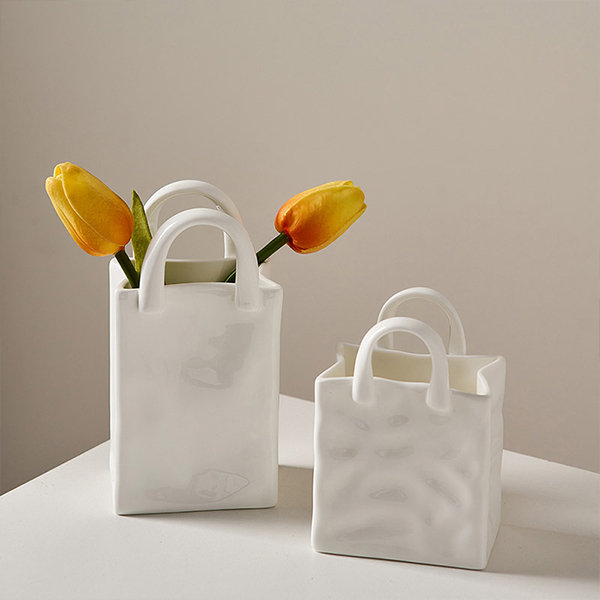 Ceramic Shopping Bag Vase