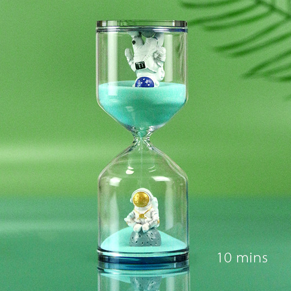 Astronaut Sand Timers - Glass - Resin - Purple - Green from Apollo Box