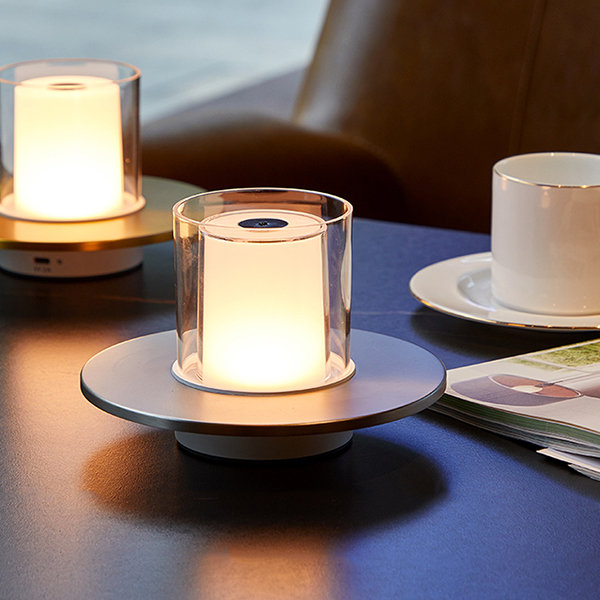 ORE Furniture Plastic / Acrylic Tabletop Votive Holder with Candle