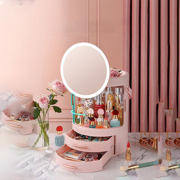 Makeup Storage Box with Mirror from Apollo Box