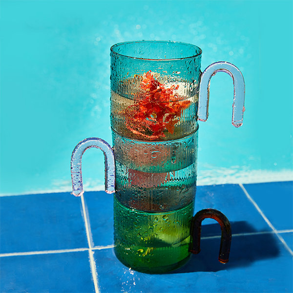 Creative Glass With Straw - Blue - Green - 4 Colors from Apollo Box