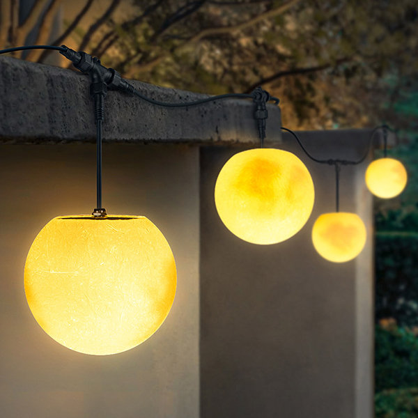 Hanging Moon Lamp - Resin - Fiberglass - 2 Sizes - Outdoor Garden from  Apollo Box