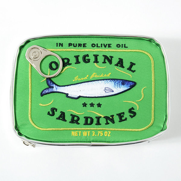 Cute Sardine Can Shaped Makeup Bag - PU Leather - Zipper Design - ApolloBox