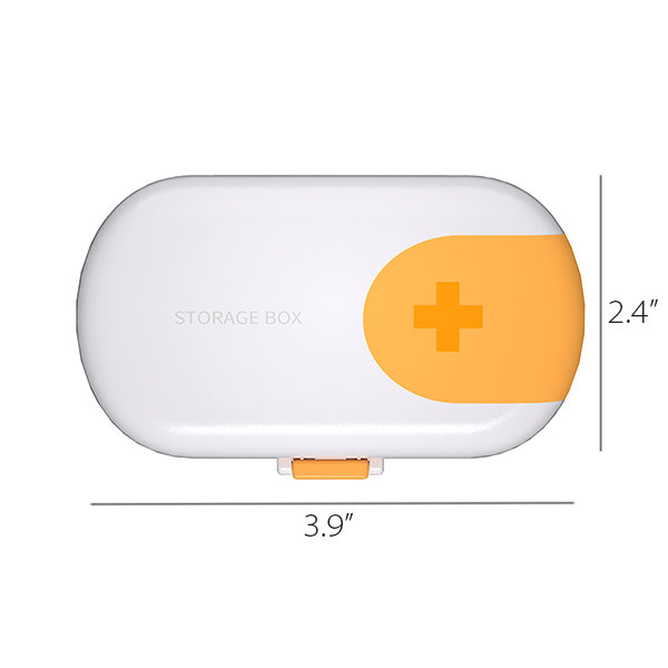 Pill Storage Box With Compartments - Yellow - Green - 4 Colors - ApolloBox