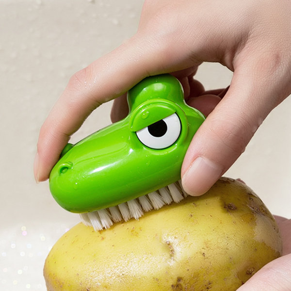 Joie Crocodile Kitchen Gadgets Scrub Brush Peeler Seald Bag Clips Plastic  Fruit and Vegetable Tools Cute