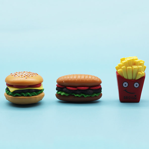 1/12 Miniature Food Fridge Items Toys for Doll House Refrigerator Food  Drinks Play Kitchen Accessories Toys for Girls Hamburger