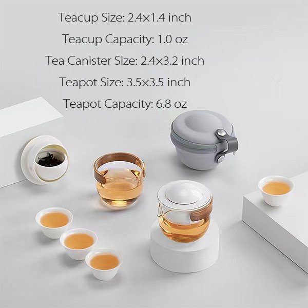 Tea Cup Set - With A Filter - Ceramic - Glass from Apollo Box