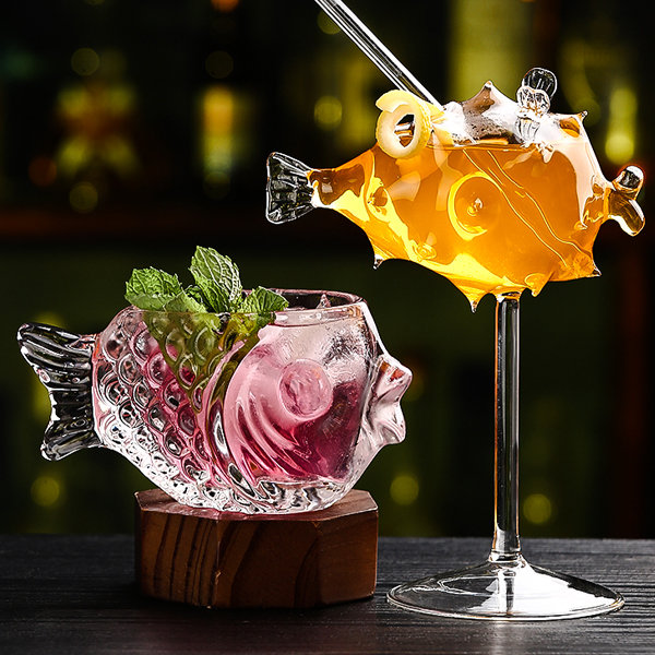 Creative Fish Shaped Cocktail Glass from Apollo Box