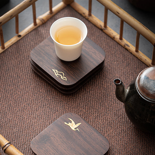 Zen Style Wood Coaster Set - ApolloBox