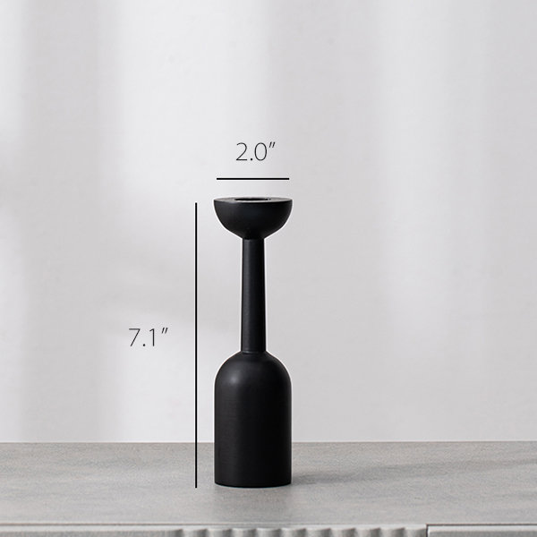 Small minimalist black candle holder, Simons Maison