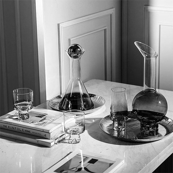 Houston grey glass decanter / An Artful Life